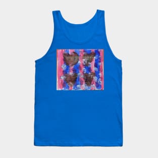 Cat face hidden in patterns Tank Top